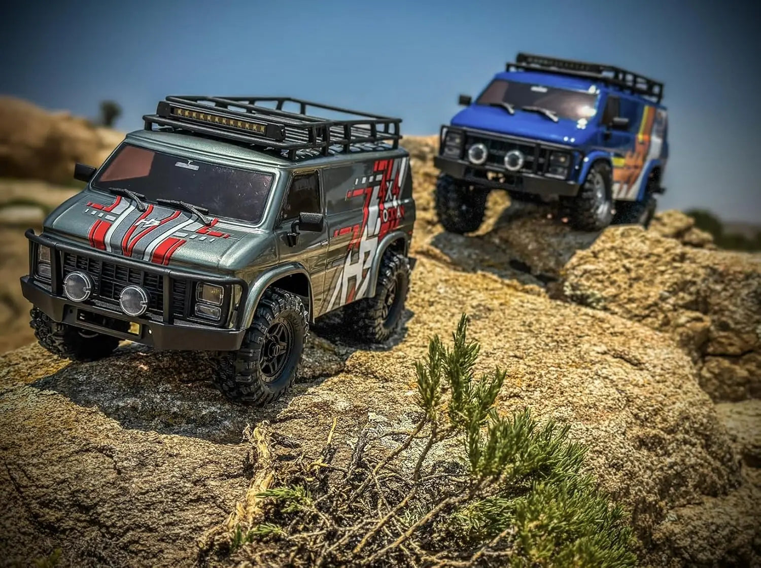B-Ware Hobby Plus Rc Modellauto Crawler Geländewagen 1:18 Cr18 P Evo V2 Blau Rock Van - 8101005153172