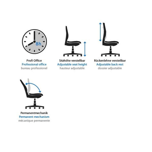 B-Ware Hjh Office Drehhocker Arbeitsstuhl Hocker Sattel Top Work 20 Kunstleder Grau - 4251084659264