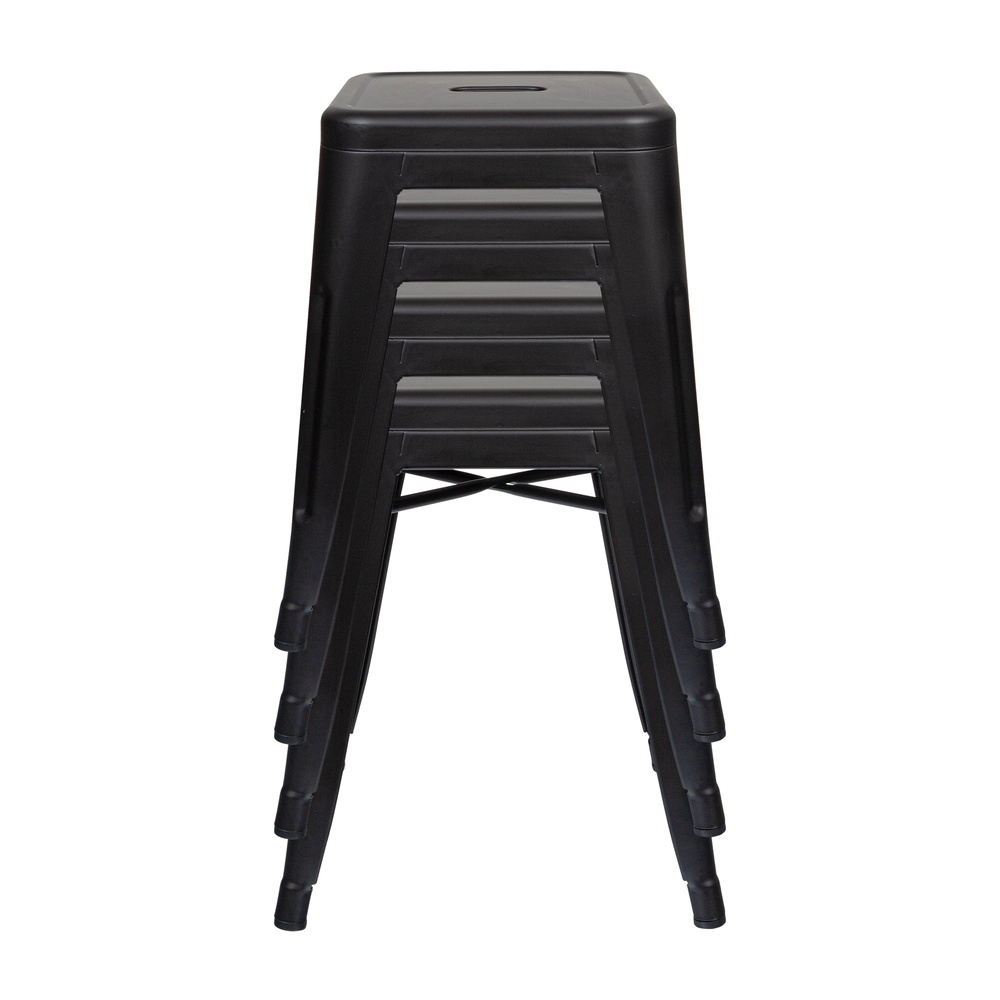 B-Ware Hjh Office Hocker Sitzgelegenheit Vantaggio Metall Bistrohocker Schwarz Matt - 4064323028628
