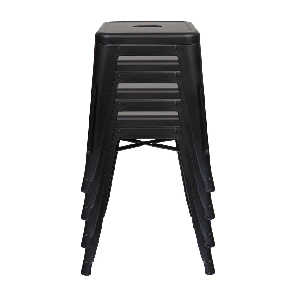 hjh OFFICE Hocker Sitzgelegenheit VANTAGGIO Metall Bistrohocker schwarz matt - 4064323028628