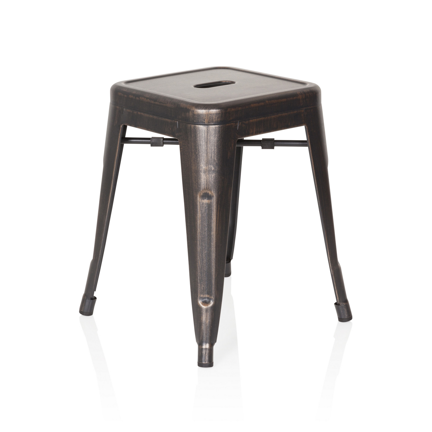 Hjh Office Hocker Sitzgelegenheit Bistrohocker Stahl Schwarz Gold Stapelbar B-Ware - 4251084670481