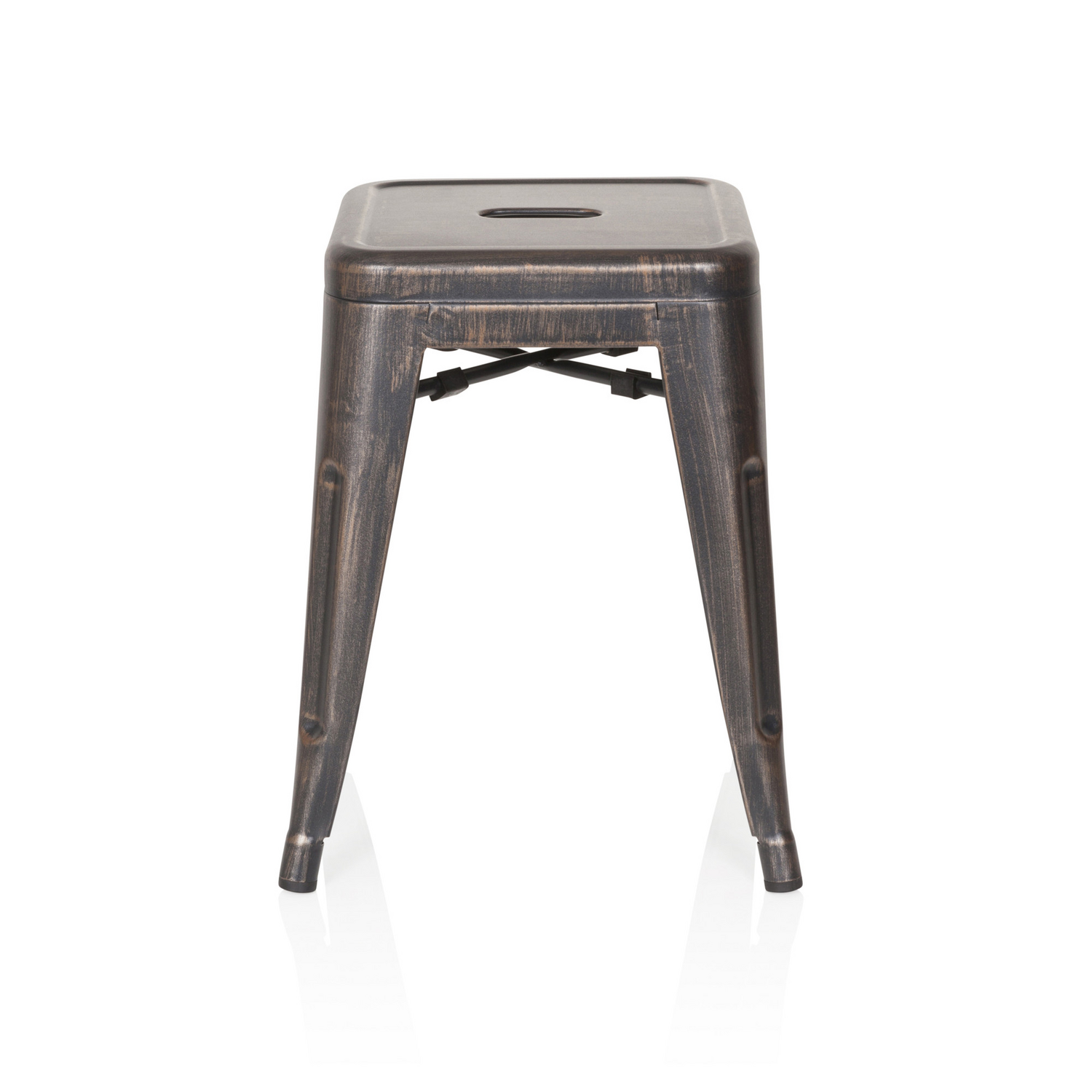 Hjh Office Hocker Sitzgelegenheit Bistrohocker Stahl Schwarz Gold Stapelbar B-Ware - 4251084670481