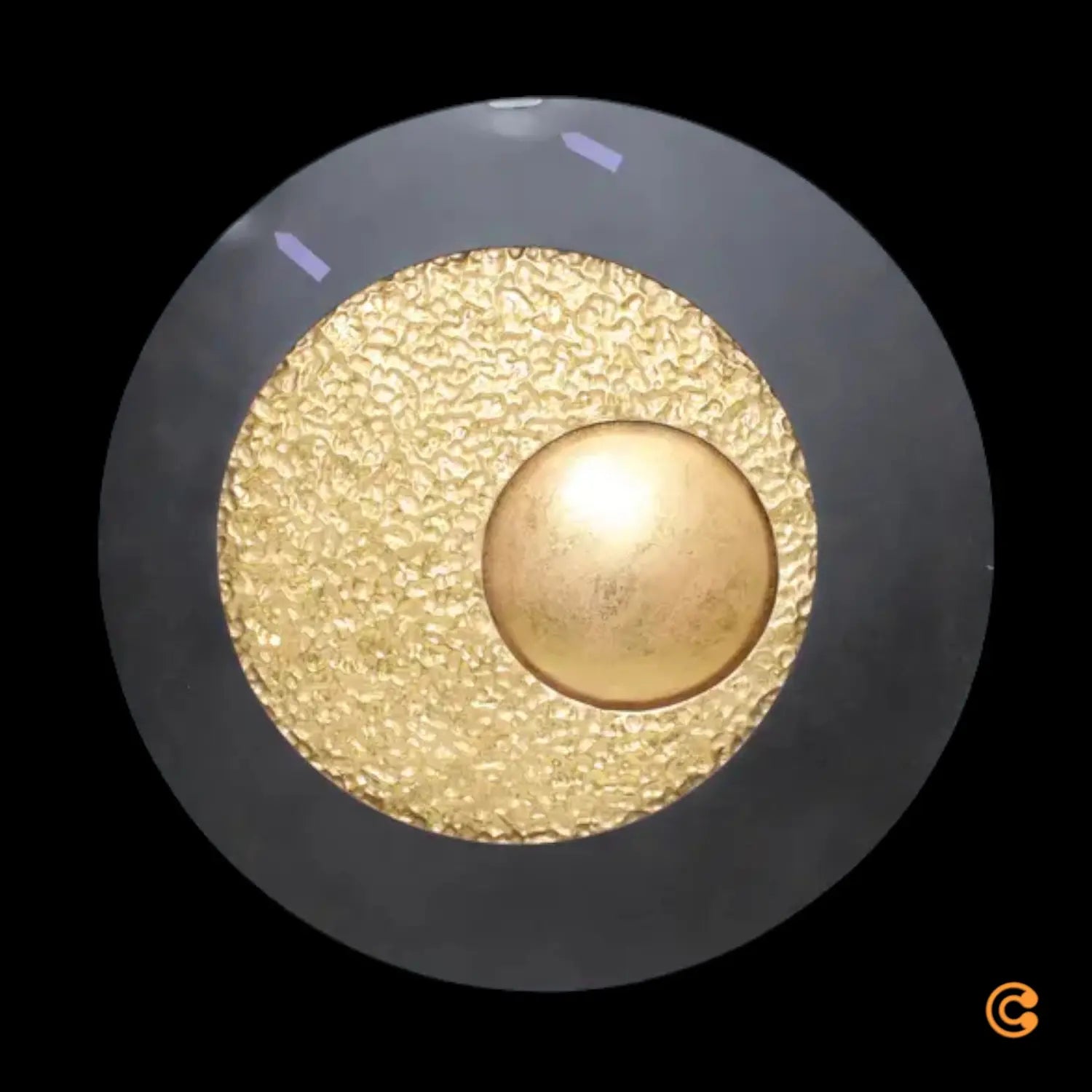 B-Ware Holländer Led Wandleuchte Urano Braun Schwarz/Gold ø 60 Cm Eisen Siehe Text/Foto - 4250151349282