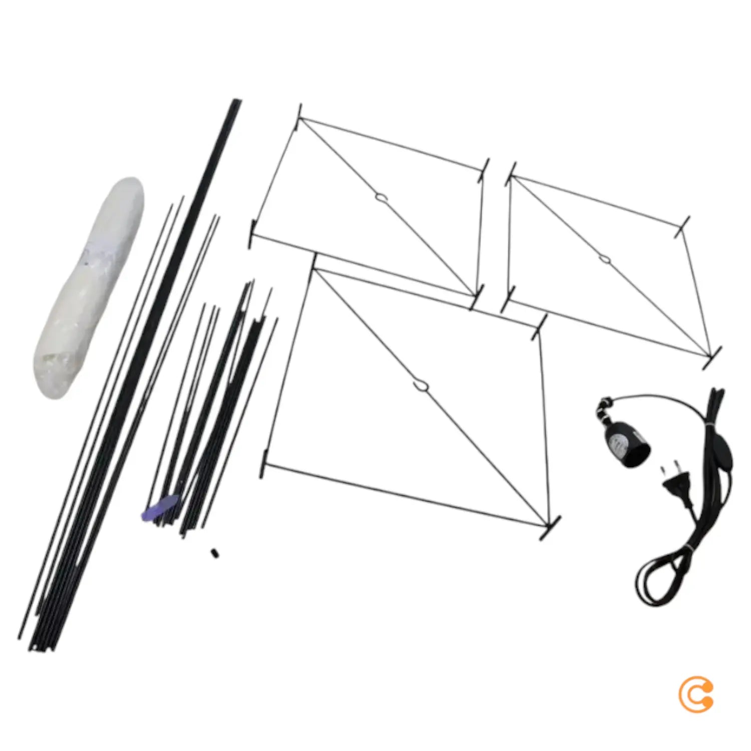 B-Ware Hollands Licht Lotek Classic Stehleuchte Lampe Schwarz Metall Siehe Text/Foto - 436725