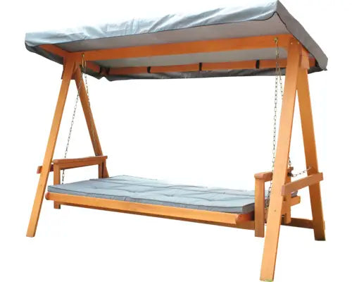 B-Ware Garden Place Hollywoodschaukel Gartenbank Elin Holz Braun Liegefunktion  - 4306516021185