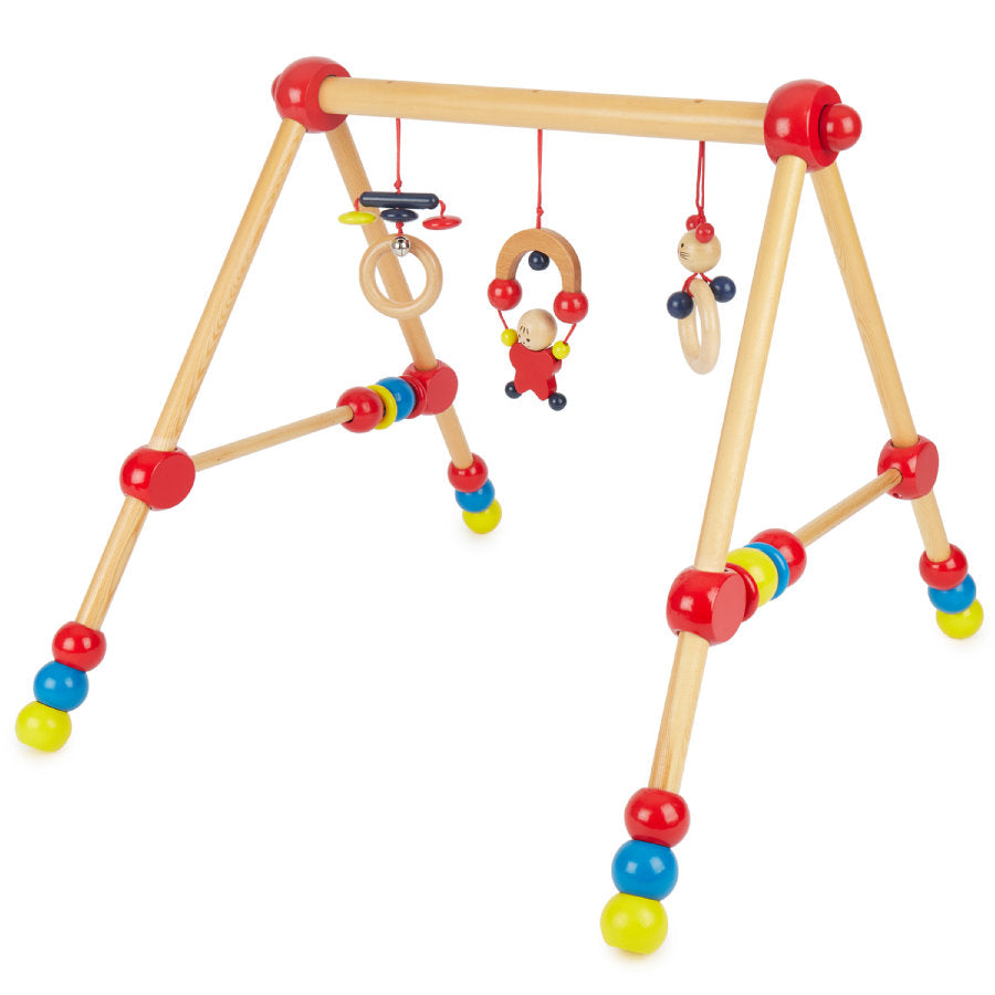 bieco Baby Holz Gym mit Spielbogen Spieltrapez Motorik Activity Center Spielzeug - 4005544230148
