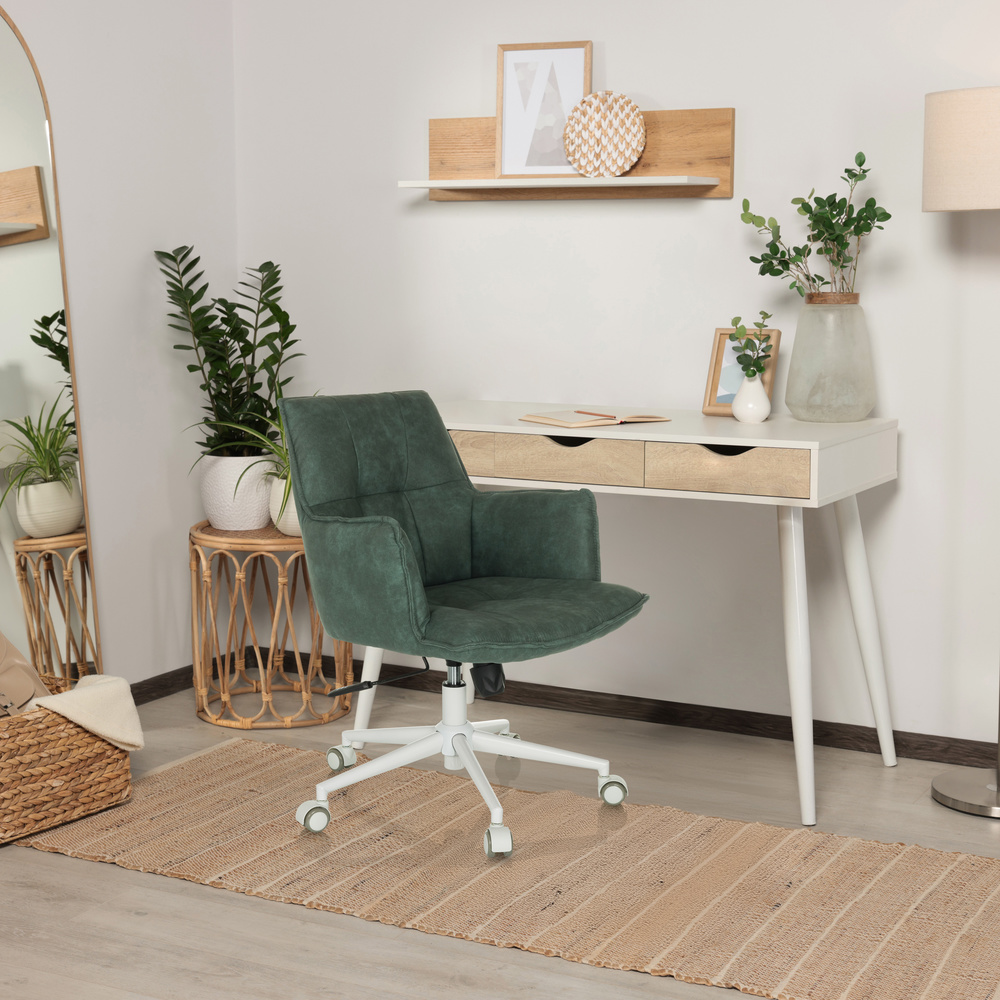 Hjh Living Drehstuhl Bürostuhl Home Office Stuhl Stoff Mint Armlehnen Hartboden B-Ware - 4064323038887