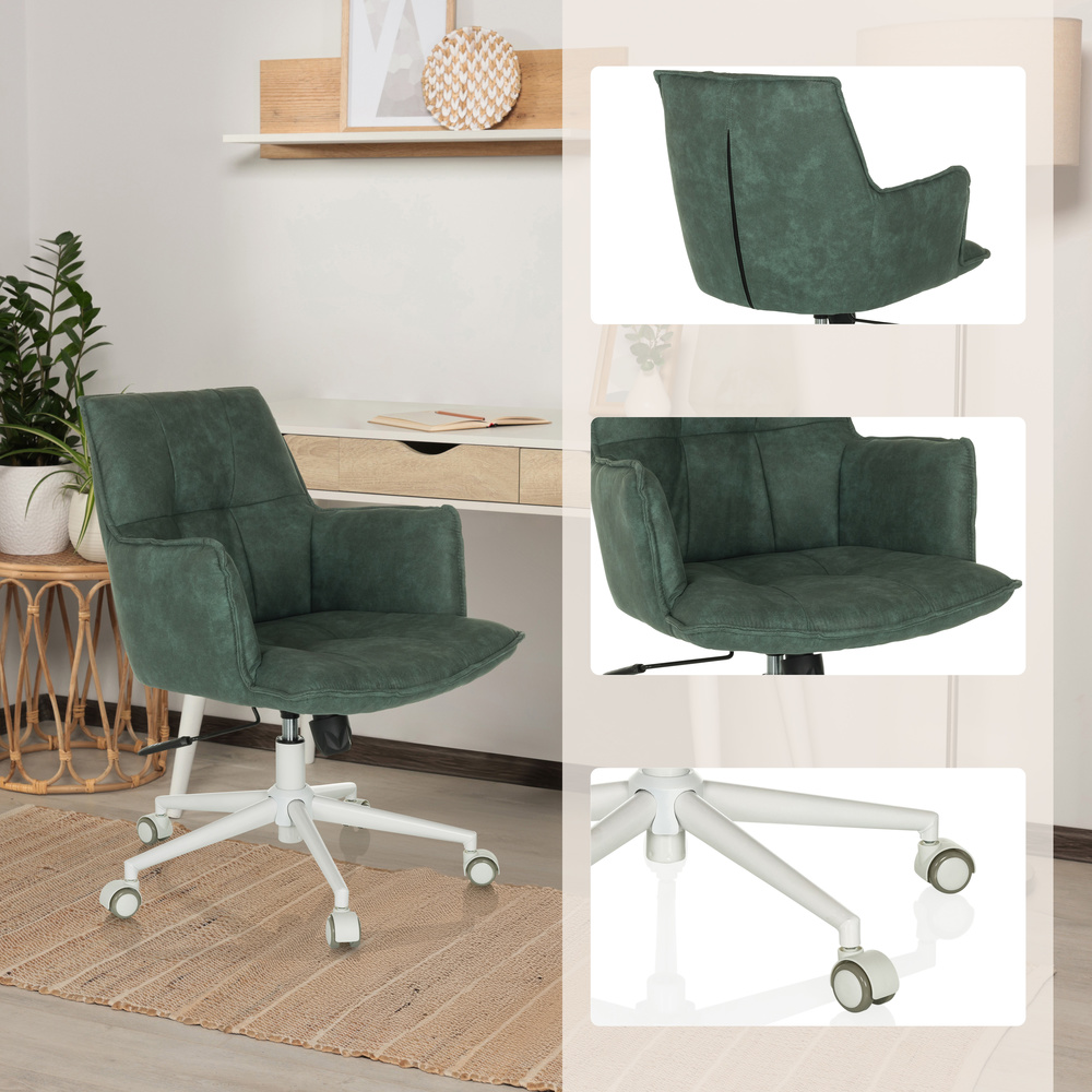 B-Ware Hjh Living Drehstuhl Bürostuhl Home Office Stuhl Stoff Mint Armlehnen Hartboden