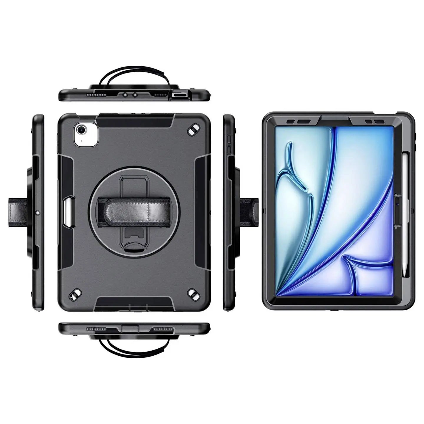 B-Ware Honju Tablet Cover Hülle Apple I Pad Air 13 Grau Handschlaufe Back Cover - 4260394862875