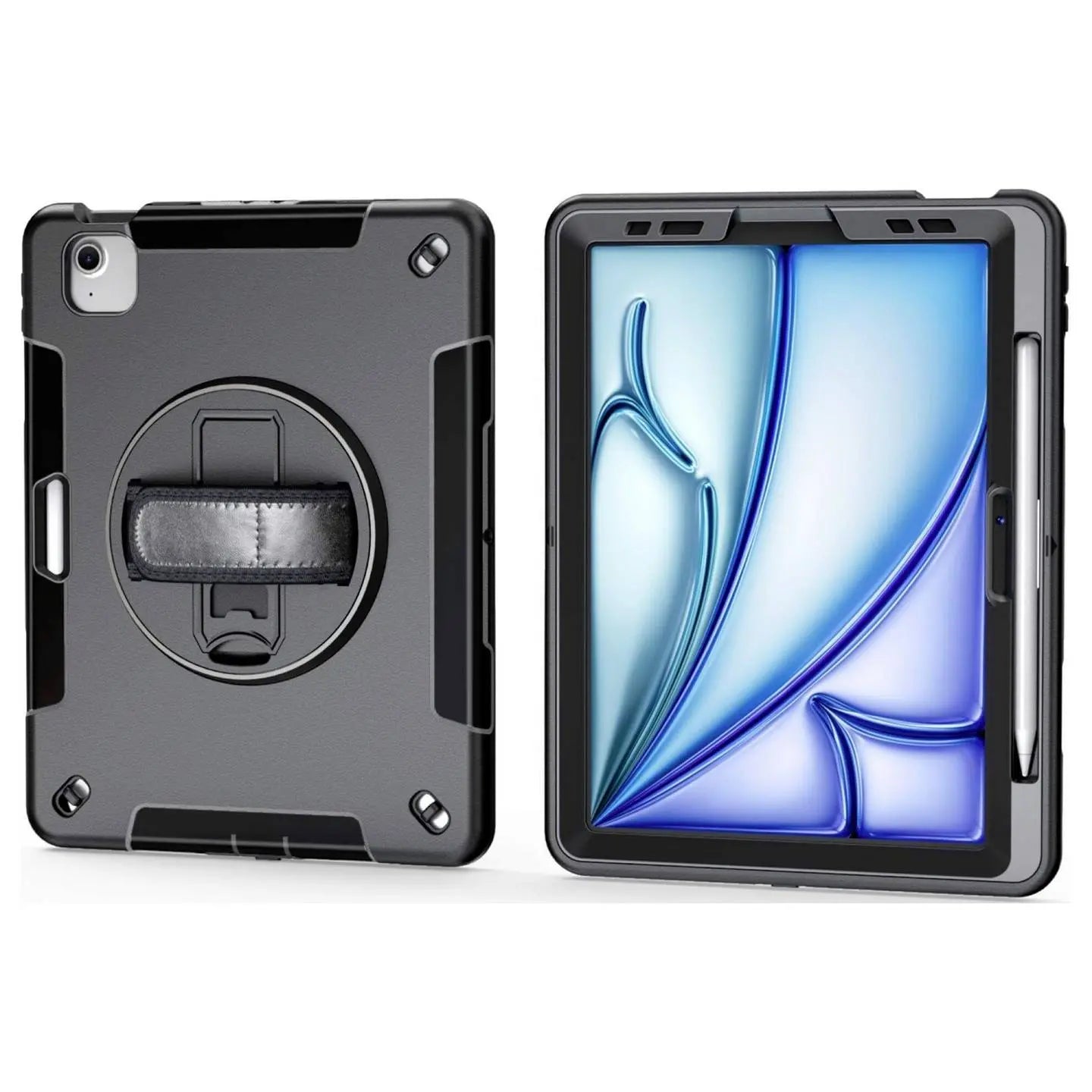 B-Ware Honju Tablet Cover Hülle Apple I Pad Air 13 Grau Handschlaufe Back Cover - 4260394862875