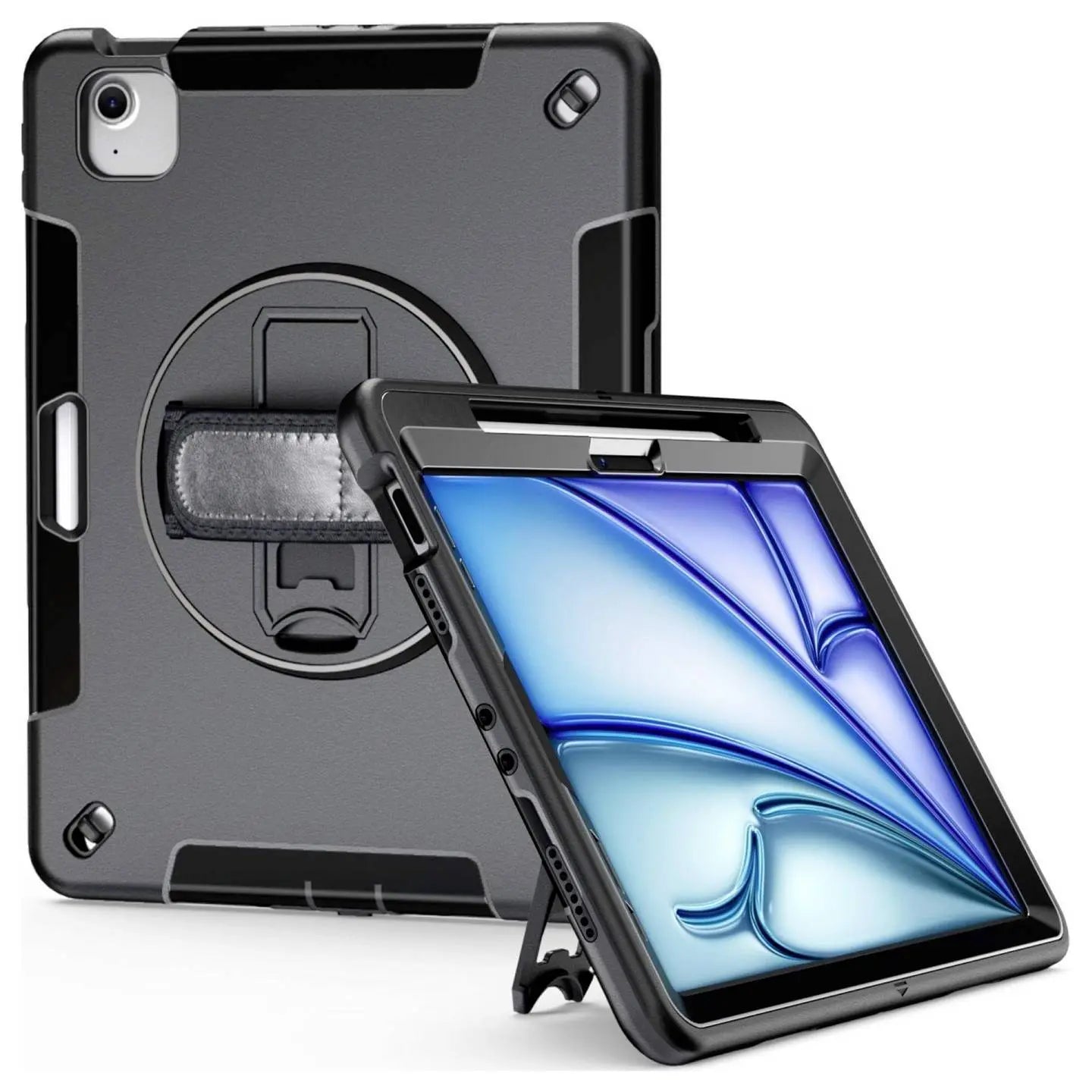 B-Ware Honju Tablet Cover Hülle Apple I Pad Air 13 Grau Handschlaufe Back Cover - 4260394862875