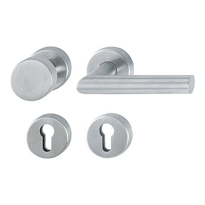 Hoppe Fs Garnitur Rosetten Türgriff Edelstahl Objekttür Fs E58/42 H/42 Hs/1400 B-Ware - 4012789516531