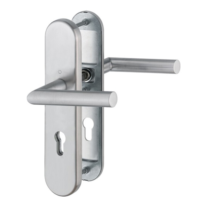 B-Ware Hoppe Schutzgarnitur Garnitur Türgriff Edelstahl Matt Amsterdam Fs E1400 F - 4012789344912