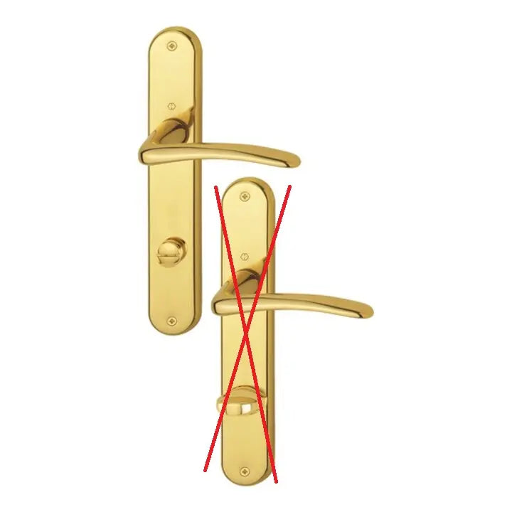 B-Ware Hoppe Langschildgarnitur Türdrücker Messing Sk/Ol 78mm Rechts Siehe Text/Foto - 4012789625219
