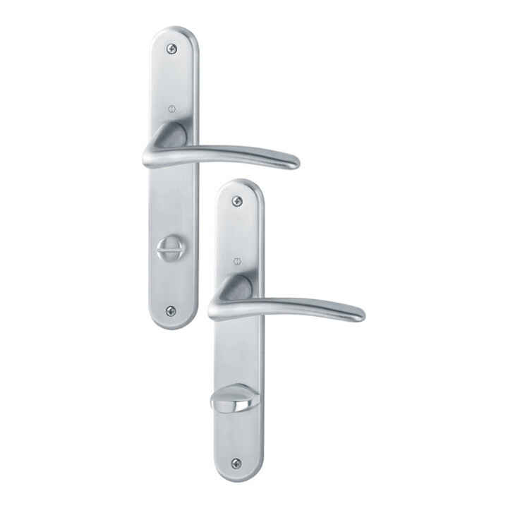 B-Ware Hoppe Langschildgarnitur Türbeschlag Messing Istanbul F41 Din Rechts 78mm - 4012789746259