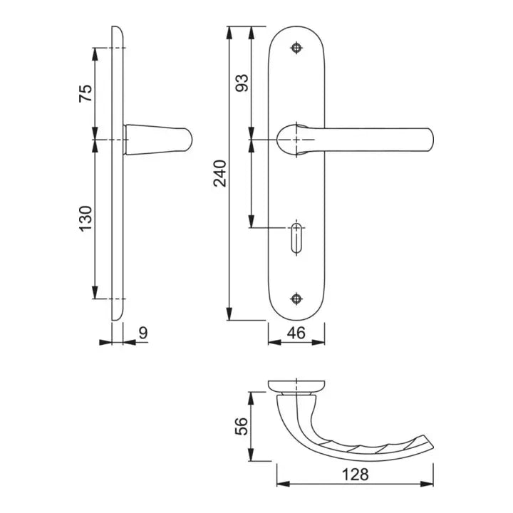 B-Ware Hoppe Langschildgarnitur Türbeschlag Innentür Tôkyô Aluminium Silber Din 5 Stück - 4012789204445