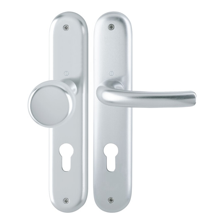 B-Ware Hoppe Langschildgarnitur Wechselgarnitur Türbeschlag Aluminium F1 Pz 72mm Din Lr - 4012789205305