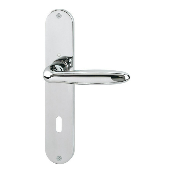 B-Ware Hoppe Langschildgarnitur Türbeschlag Verona M151/302 Ms F49 R Ob 72mm Din L/R