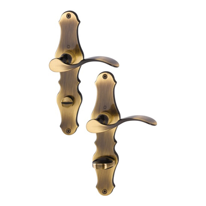 B-Ware Hoppe Langschildgarnitur Drückergarnitur Türbeschlag Messing F73 Weimar M112 Sln - 4012789624502