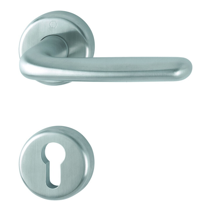 B-Ware Hoppe Drückergarnitur Türbeschlag Zimmertür Edelstahl F69 Pz Din Cardiff 37 42mm - 4012789343540