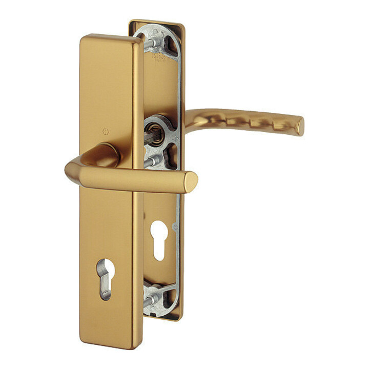 B-Ware Hoppe Drückergarnitur Schutzgarnitur Türbeschlag Aluminium F4 92mm 67 72mm Pz - 4012789079890