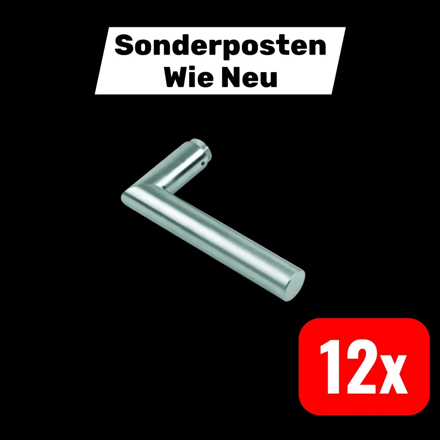 B-Ware Hoppe Türdrückerlochteil Griff Edelstahl Va F69 Matt 8mm Din 12 Stück - 4012789522457