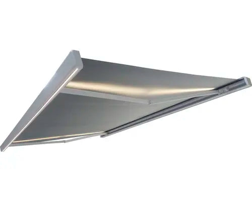 B-Ware Hornbach Kassettenmarkise Markise Sonnenschutz Levante Uni Grau 6x3m Motor Led - 4306517554897