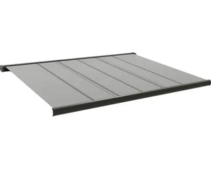B-Ware Hornbach Kassettenmarkise Sonnenschutz Balkon Terrasse Grau Umbragrau Motor Led