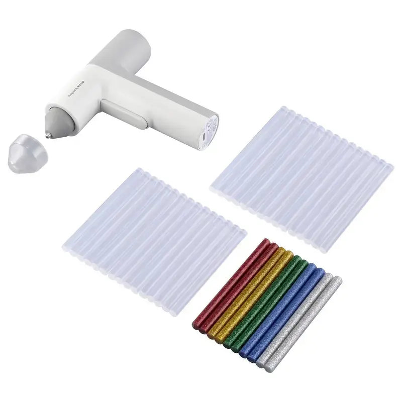 B-Ware Hoto Klebepistole Heißklebepistole Akku Bastelpistole 40x Klebestick Set - 6974370801397