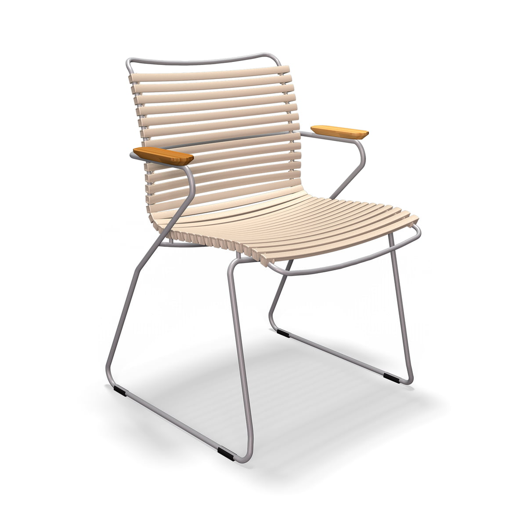 Houe Click Gartenstuhl Armlehnsessel Sessel Outdoorstuhl Niedrig Lehne Beige B-Ware