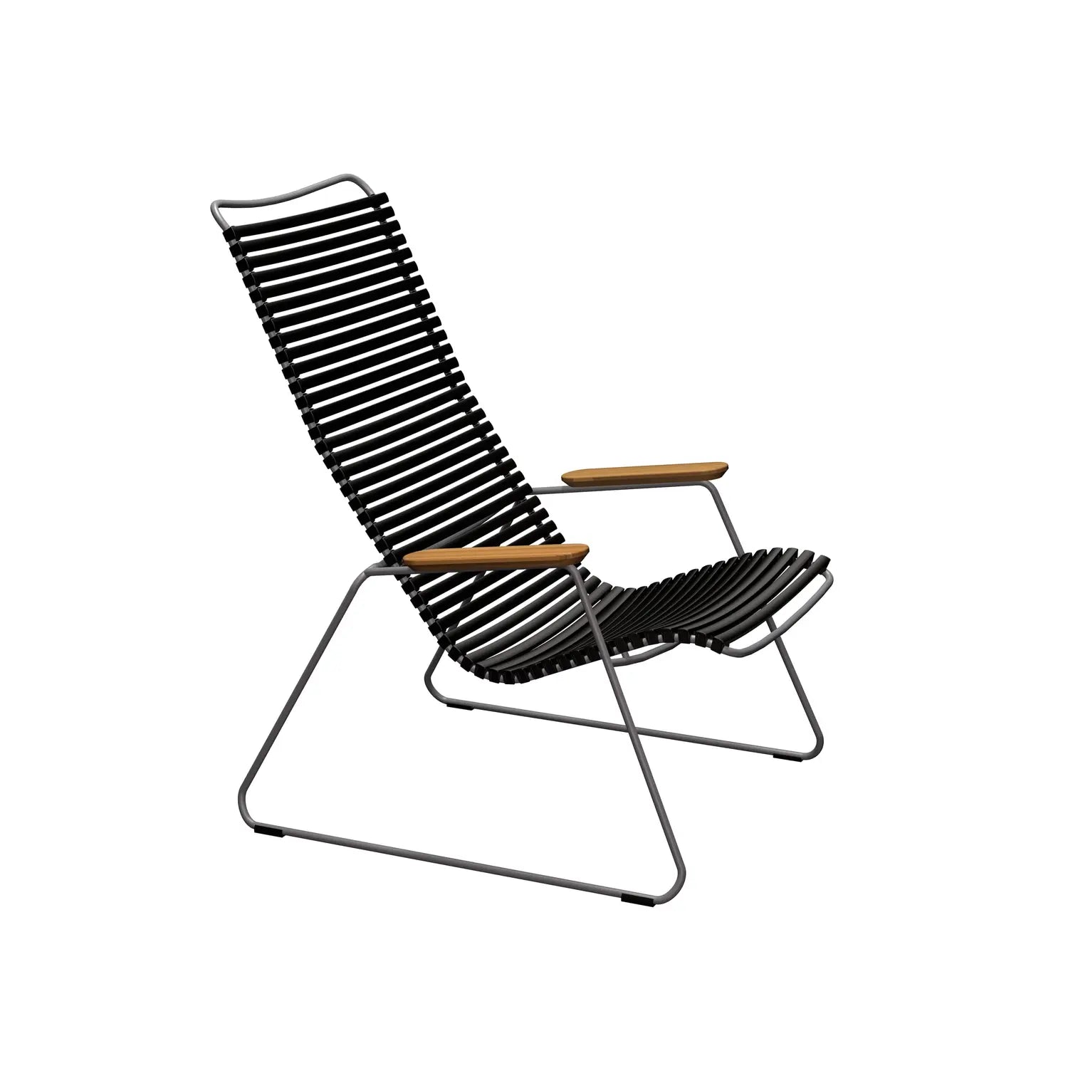 B-Ware Houe Gartenstuhl Click Lounge Chair Sitzgelegenheit Möbel Bambusarmlehne Grau - 5714098003502