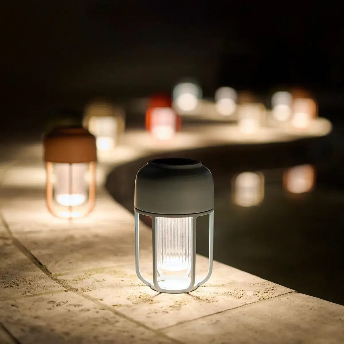 B-Ware Houe Akkuleuchte Solarleuchte Led Light No1 Laurel Green Outdoor Tragbar - 5714098040545