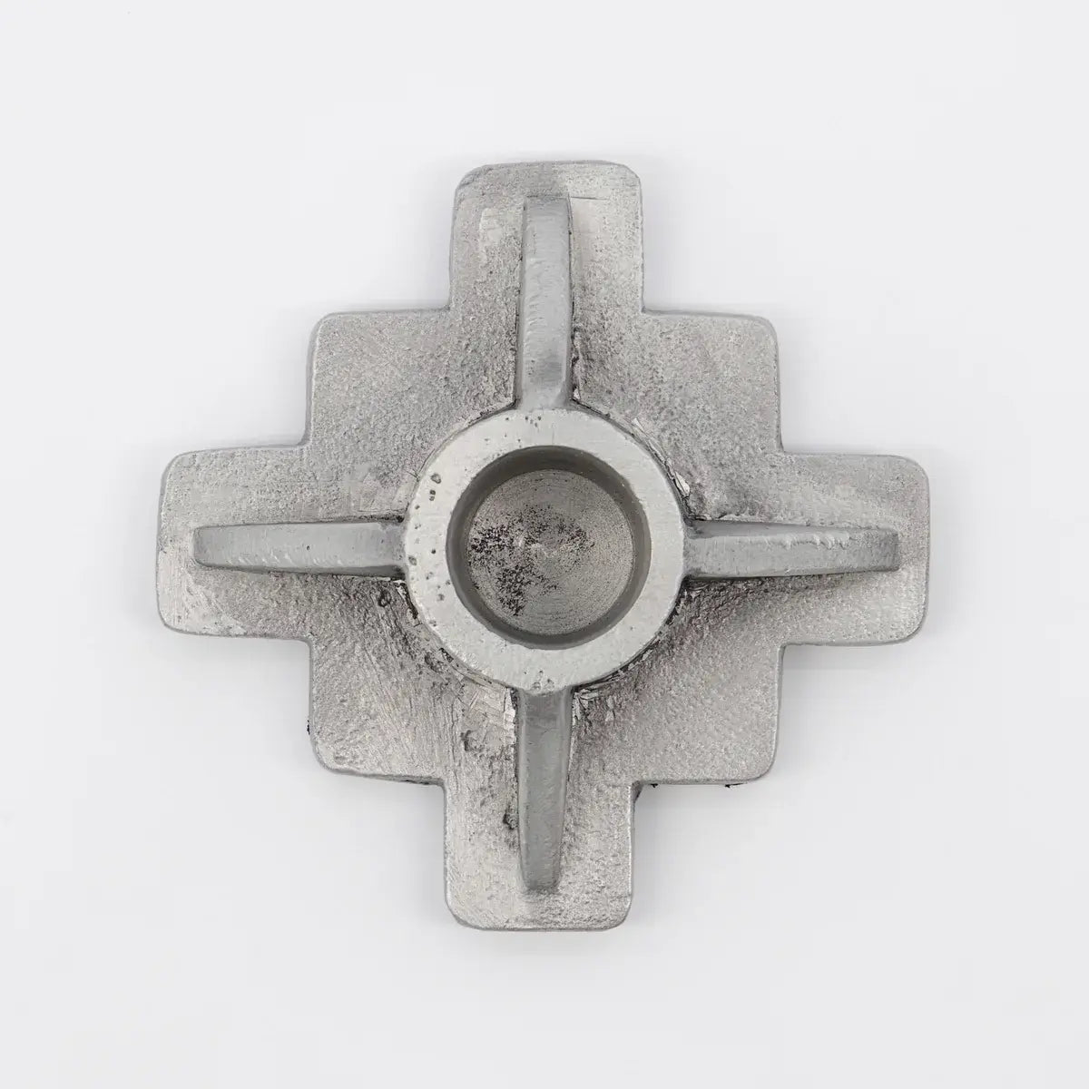 B-Ware House Doctor Castle Kerzenhalter Kerzenständer Metallgrau Aluminium Rund - 5707644804517