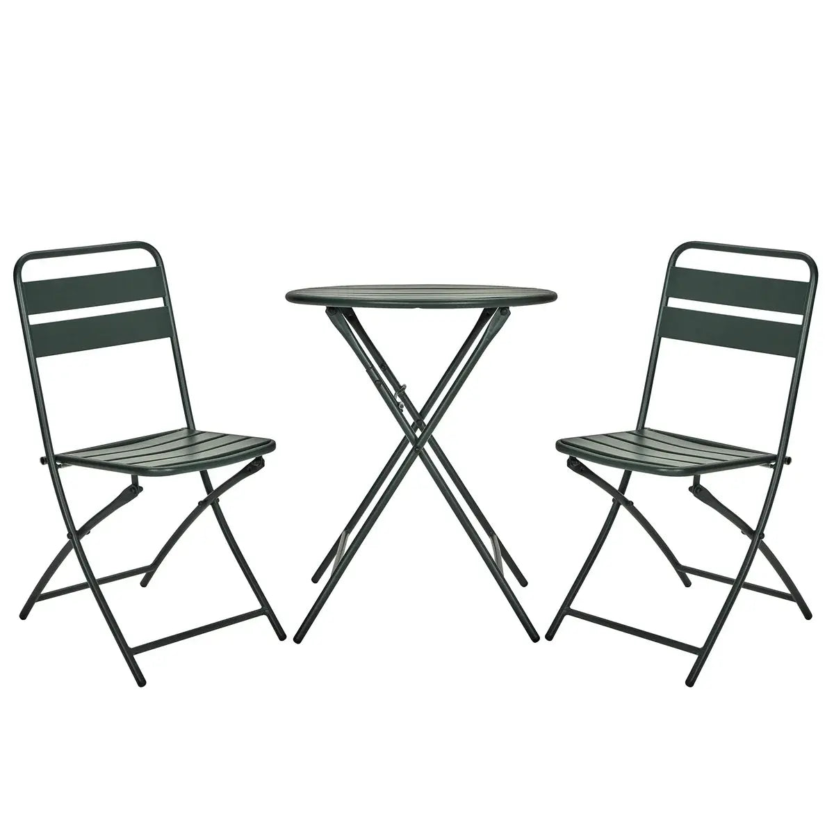 B-Ware House Doctor Bistroset Sitzgruppe Gartenmöbel Grün Metall Dreiteilig Outdoor - 5707644906686