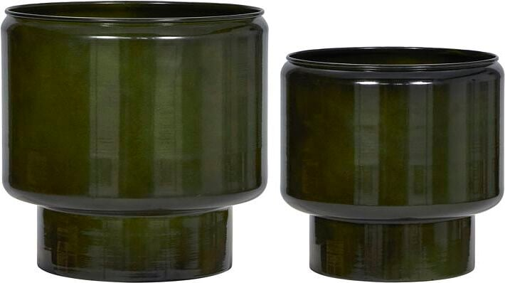 B-Ware House Doctor Pile Blumentöpfe Pflanzgefäße übertopf 2 St. Rund Grün - 5707644862920