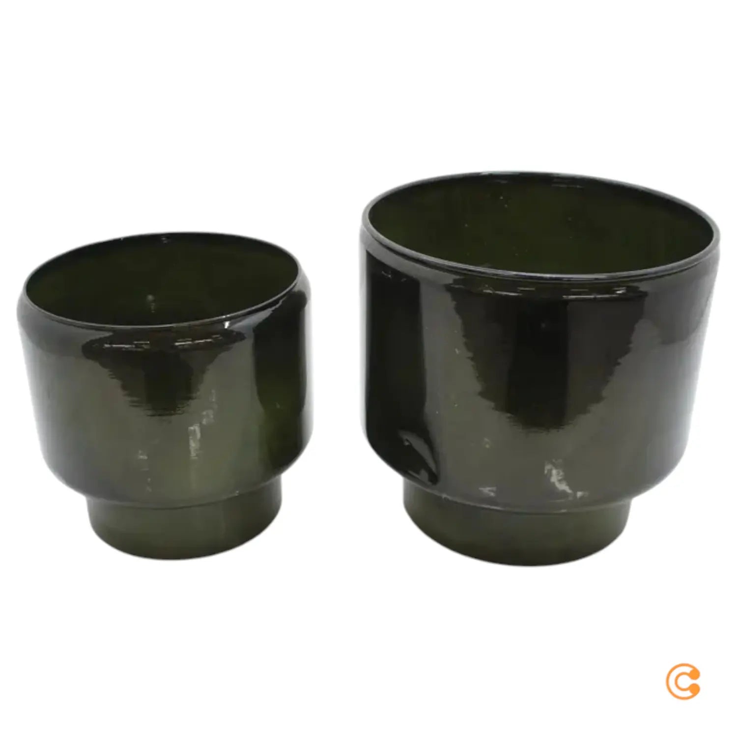 C-Ware House Doctor Pile Blumentöpfe übertopf 2 St. Rund Grün Siehe Text/Foto - 5707644862920