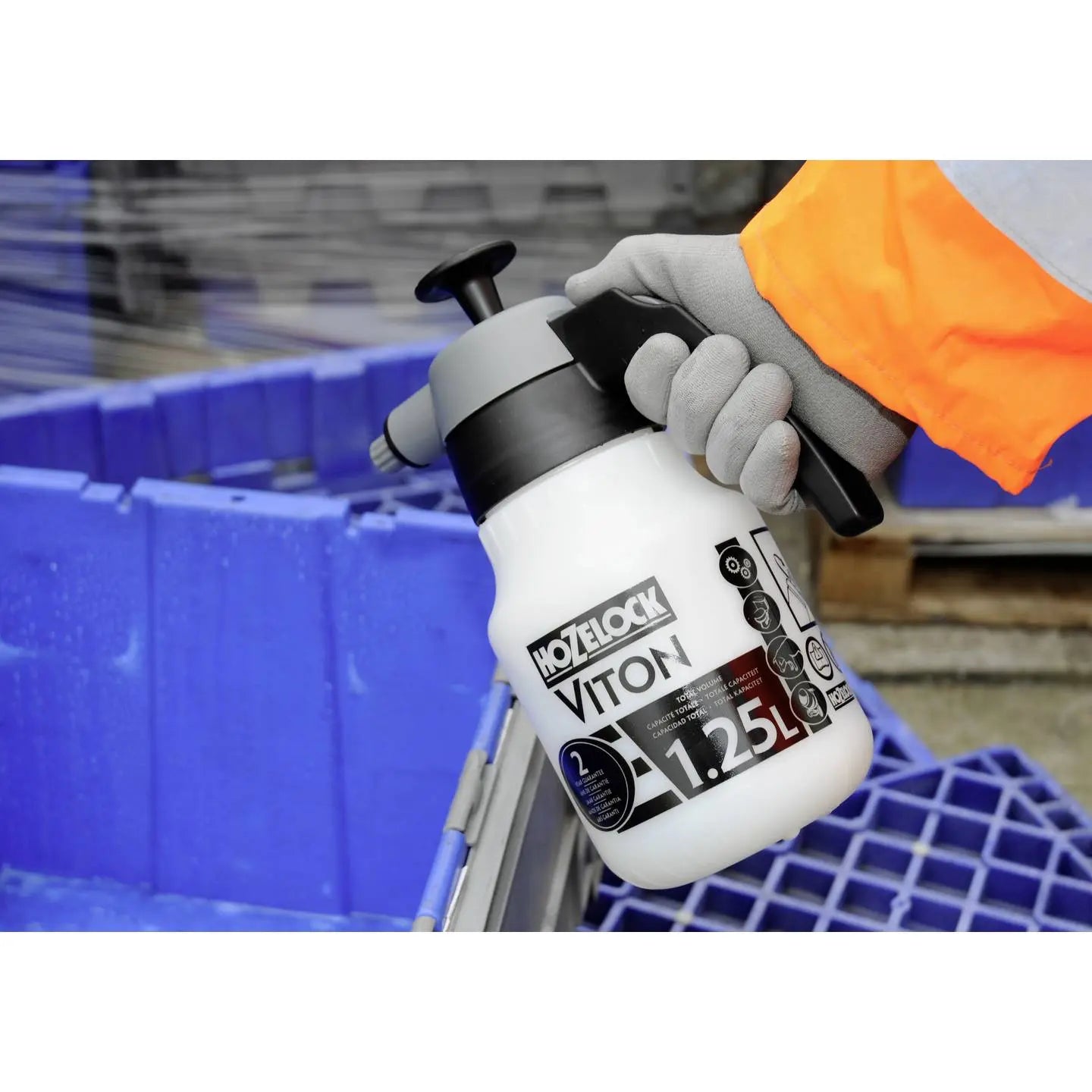 B-Ware Hozelock Drucksprüher Sprüher Viton 1,25 L Edelstahlpumpe Chemikaliensprüher - 5010646048842