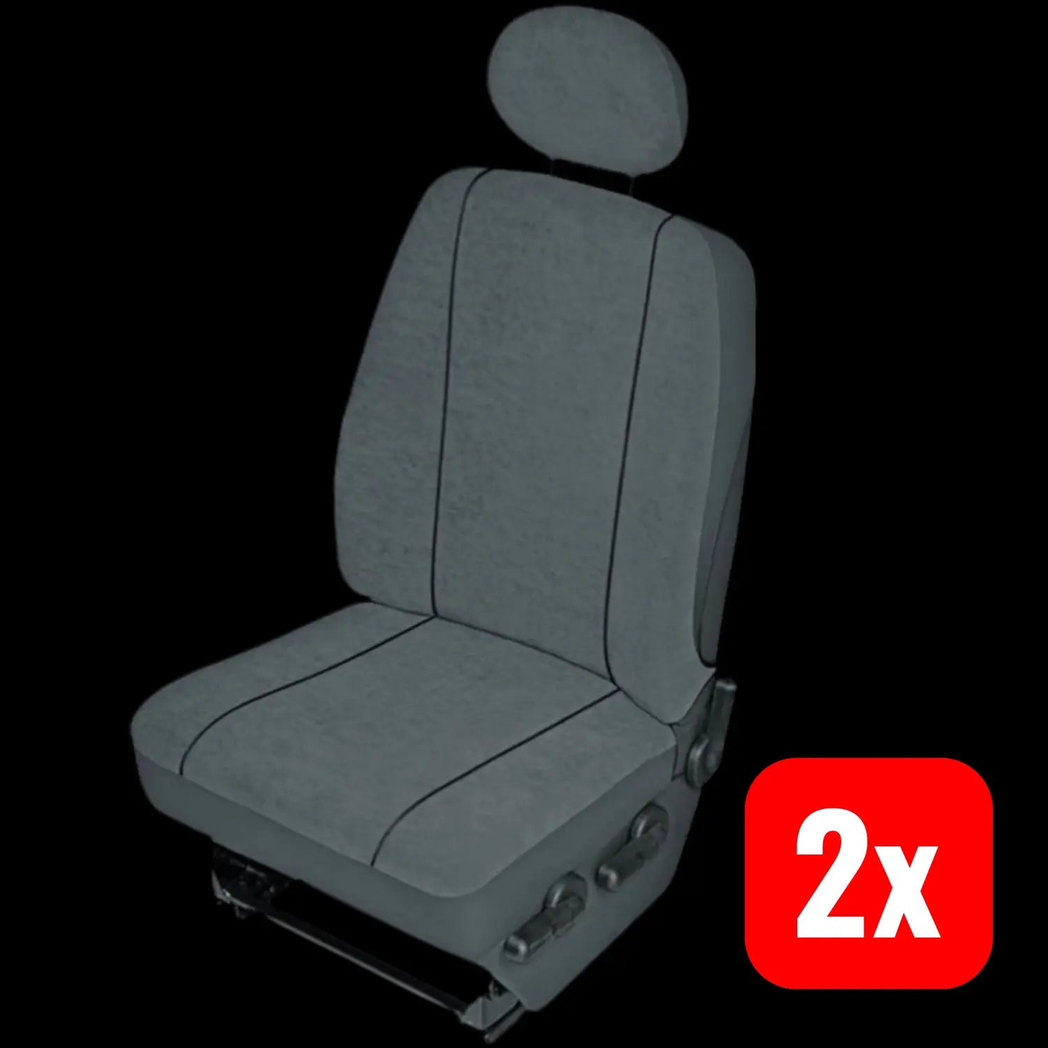 B-Ware Hp Autozubehör 22418 Sitzbezug Bezug Transporter Grau Fahrersitz 2 Stück - 4007928224187