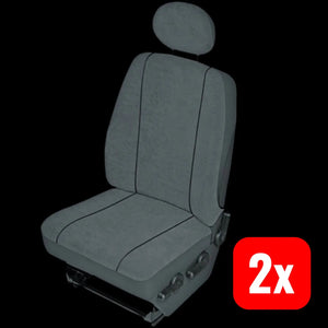 B-Ware Hp Autozubehör 22418 Sitzbezug Bezug Transporter Grau Fahrersitz 2 Stück