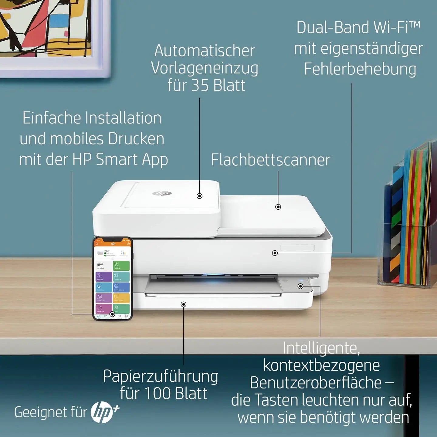 B-Ware Hp Envy 6420e All In One Drucker Tintenstrahl Multifunktionsdrucker A4 Scanner - 195161625183