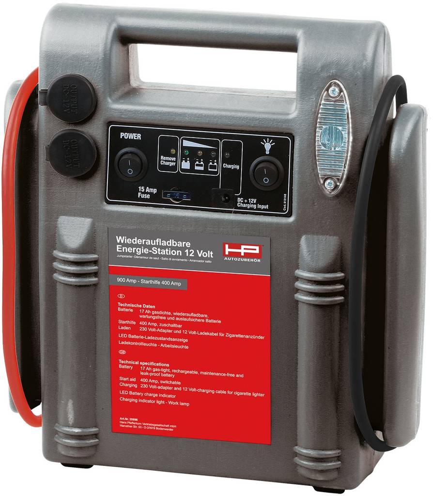 HP Autozubehör Schnellstartsystem 20896 Starthilfestrom (12 V)=400 A - 4007928208965