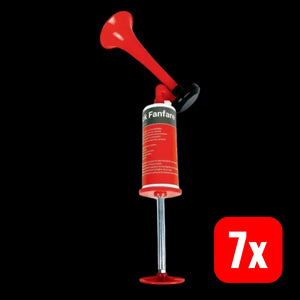 B-Ware Hp Autozubehör 10821 Luftdruck Fanfare 115d B Hupe Horn Signalhorn Rot 7 Stück