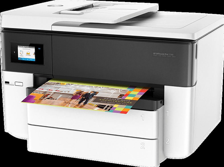 Hp Office Jet Pro 7740 Wide Format 4 In 1 Tintenstrahl Multifunktionsdrucker Wlan B-Ware