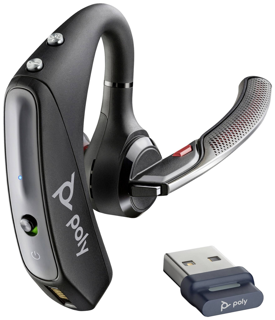 Hp Poly Voyager 5200 In Ear Headset Bluetooth Mono Schwarz Siehe Text/Fotos C-Ware - 197192519974