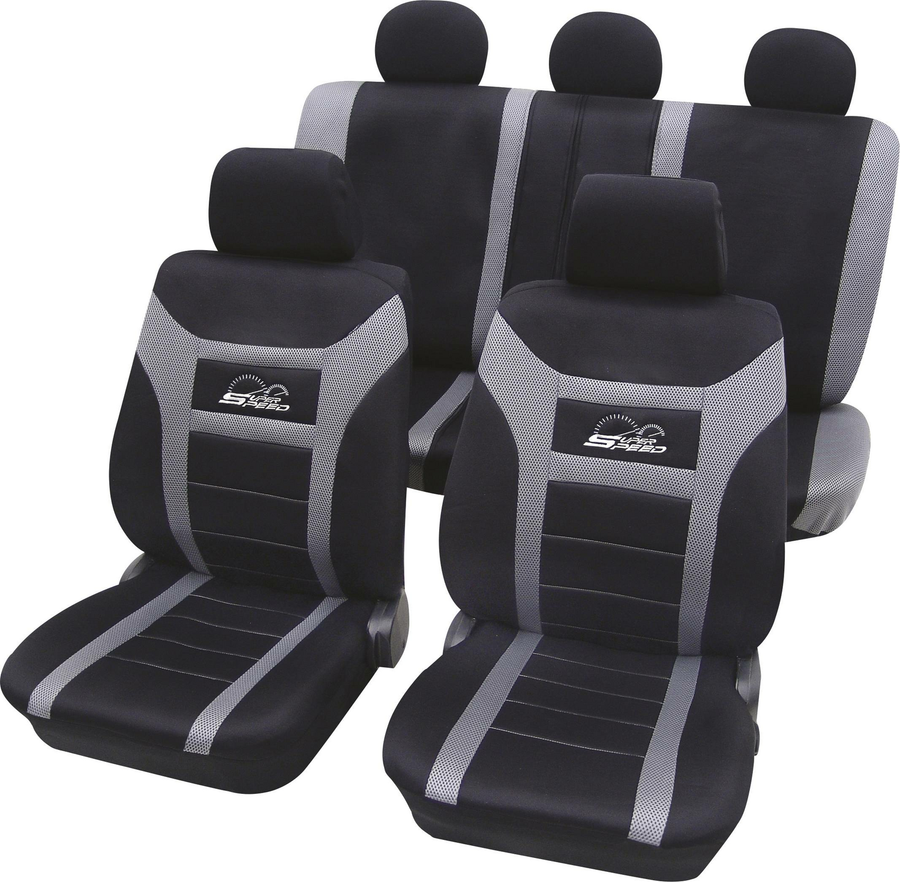 Hp Autozubehör Sitzbezug Polyester Anthrazit Fahrersitz Beifahrersitz Rücksitz   B-Ware - 4007928229168