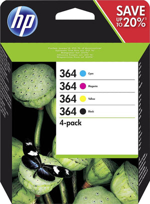 B-Ware Hp Tinte 364 Original Kombi Pack Schwarz Cyan Magenta Gelb N9 J73 Ae