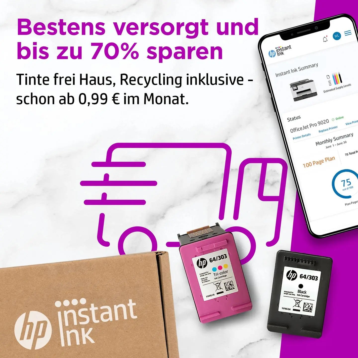 B-Ware Hp Druckerpatrone Tintenpatrone Schwarz Original Tinte Für Envy Photo 6220 303 Xl - 190780571101