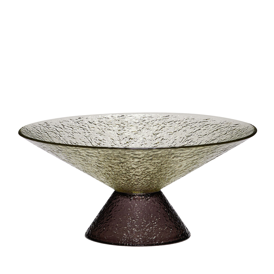 Hübsch Interior Bonbon Schale Schüssel Glas Grün Braun Groß Dessertschale B-Ware - 5712772131244