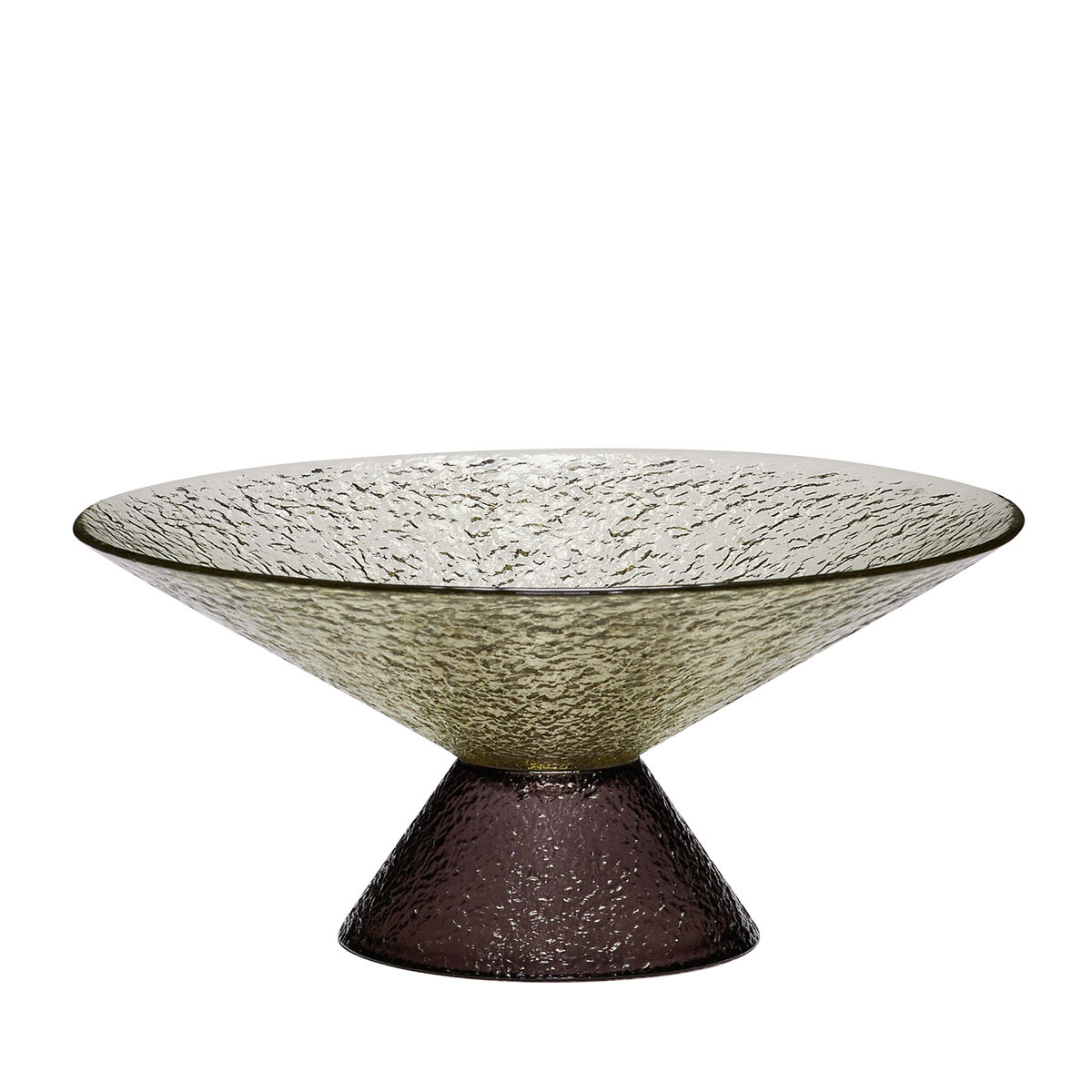 Hübsch Interior Bonbon Schale Schüssel Glas Grün Braun Groß Dessertschale B-Ware