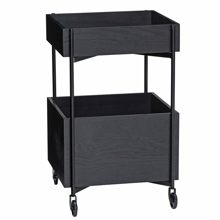 B-Ware Hübsch Interior Fresh Trolley Servierwagen Beistelltisch Deko H 70 Cm Schwarz - 5712772127131